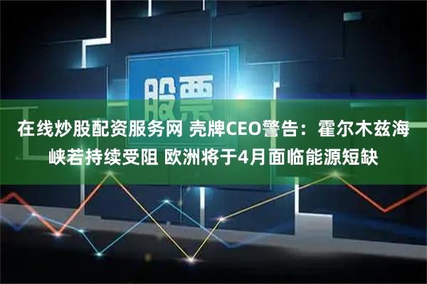 在线炒股配资服务网 壳牌CEO警告：霍尔木兹海峡若持续受阻 欧洲将于4月面临能源短缺